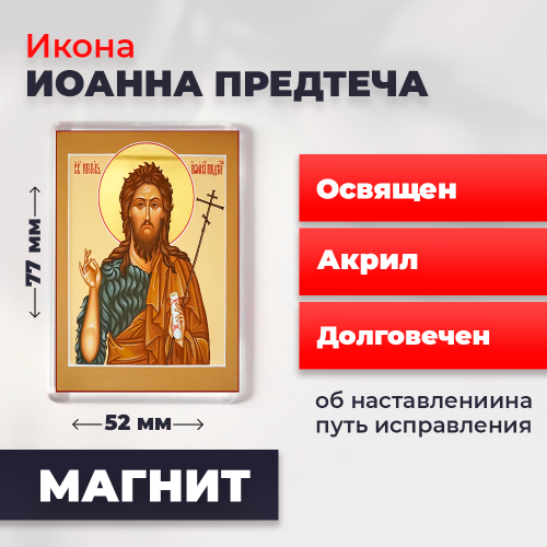 Освященная икона на магните "Иоанн Предтече" Освященная икона на магните "Иоанн Предтече"